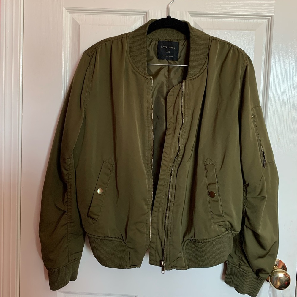 Green bomber jacket